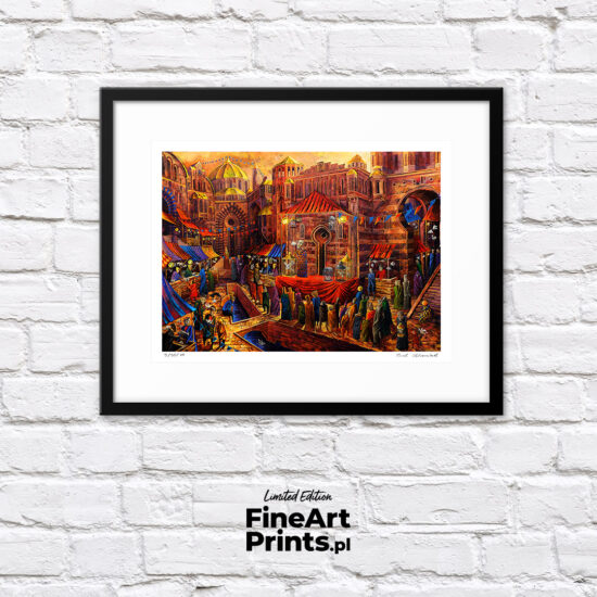 Roch Urbaniak, "Market of Stories". Get a collector's giclée print. In our offer you will find art prints and reproductions of contemporary art paintings. Available only at Fine Art Prints!