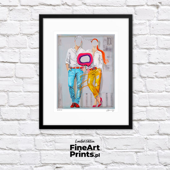 Wojciech Brewka, "Her and him". Get a collector's giclée print. In our offer you will find art prints and reproductions of contemporary art paintings. Available only at Fine Art Prints!