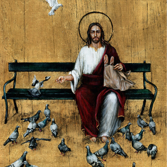 Borys Fiodorowicz, "Jesus at the Planty Park". Buy collector's giclée print. In our offer you will find art prints and reproductions of contemporary art paintings. Available only at Fine Art Prints!