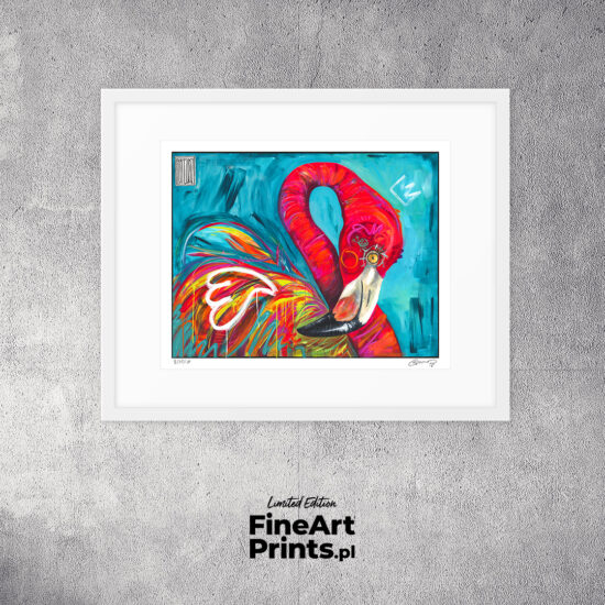 Wojciech Brewka, “Pink flamingo”. Buy collector's giclée print. In our offer you will find art prints and reproductions of contemporary art paintings. Available only at Fine Art Prints!