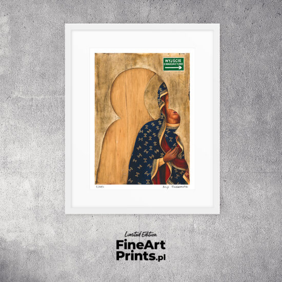 Borys Fiodorowicz, “Sorry, Poland". Mother Mary of Częstochowa walking out of the painting. Buy a collectible print (giclée). In our offer you will find art prints and reproductions of contemporary art paintings. Available only at Fine Art Prints!