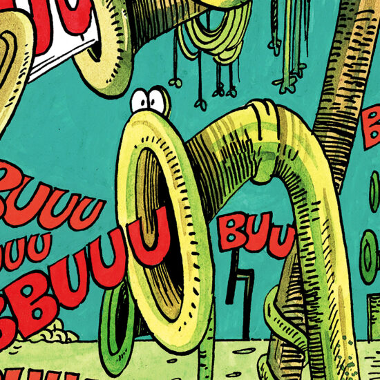 Kolekcjonerski plakat "Śpiew syren" z komiksu Tadeusza Baranowskiego.