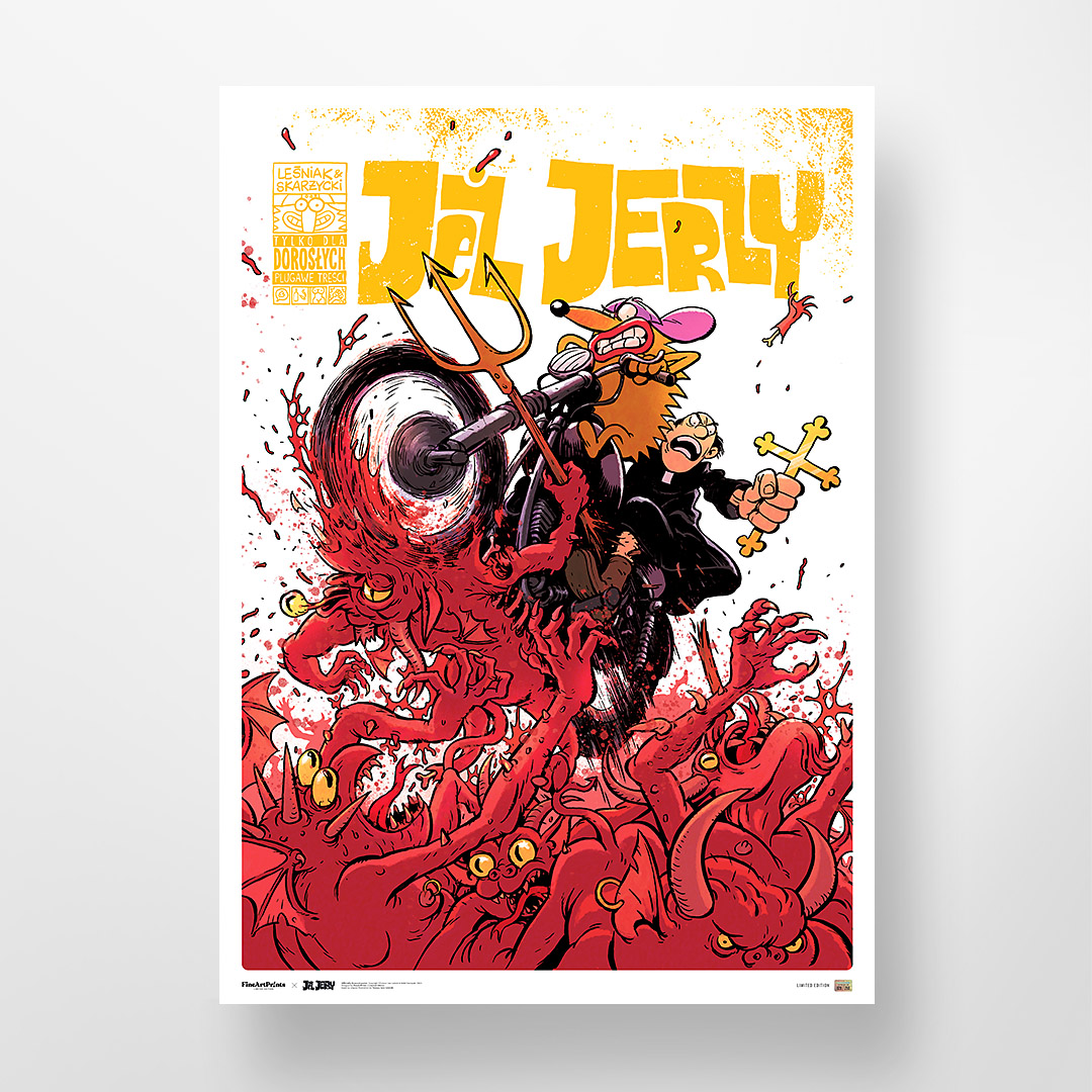 Kolekcjonerski plakat z komiksu Jeż Jerzy - "Apage Satanas!"