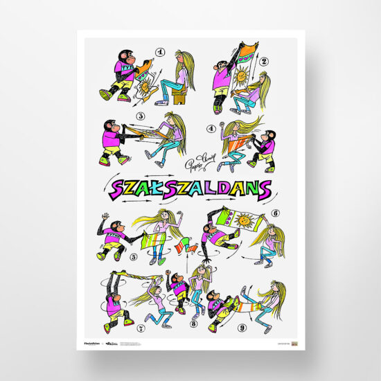 A collectible poster from the comic Tytus, Romek, and A’Tomek – "Craze Scarf Dance."