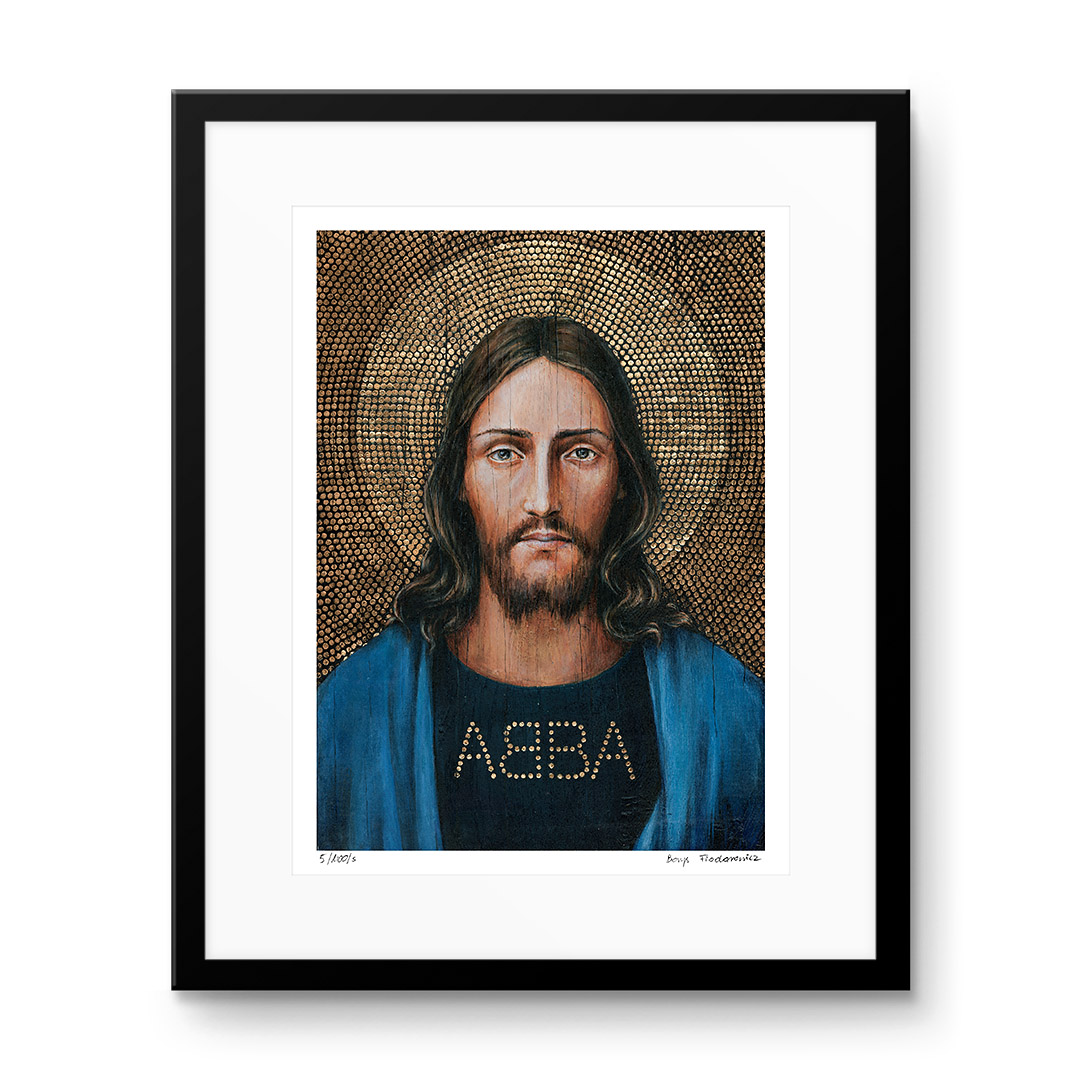 "Abba" by Borys Fiodorowicz - a work that combines spiritual and pop culture references in a single piece.