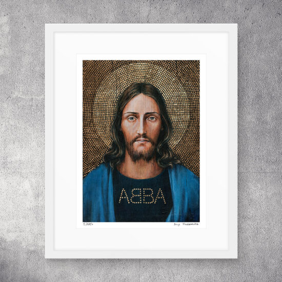 "Abba" by Borys Fiodorowicz - a work that combines spiritual and pop culture references in a single piece.