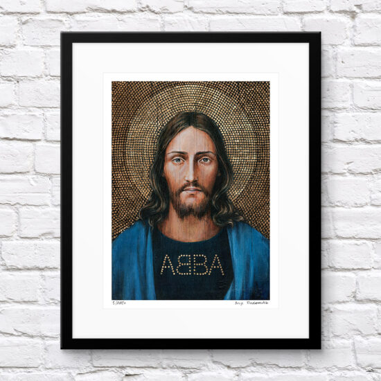 "Abba" by Borys Fiodorowicz - a work that combines spiritual and pop culture references in a single piece.