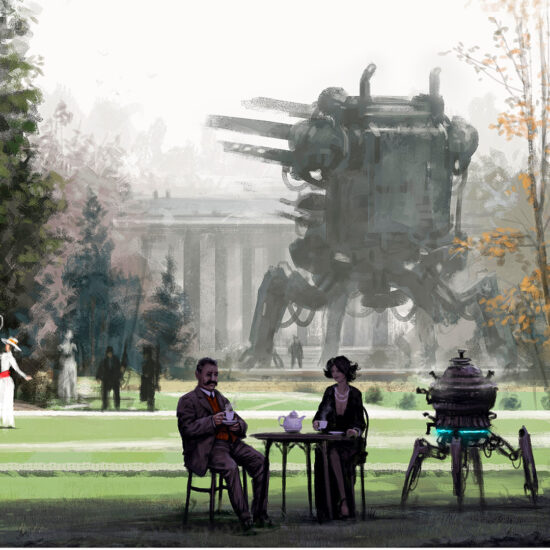 Jakub Różalski - "1920 - Afternoon Tea" - arystokratyczny spokój w świecie pełnym technologii i kontrastów.