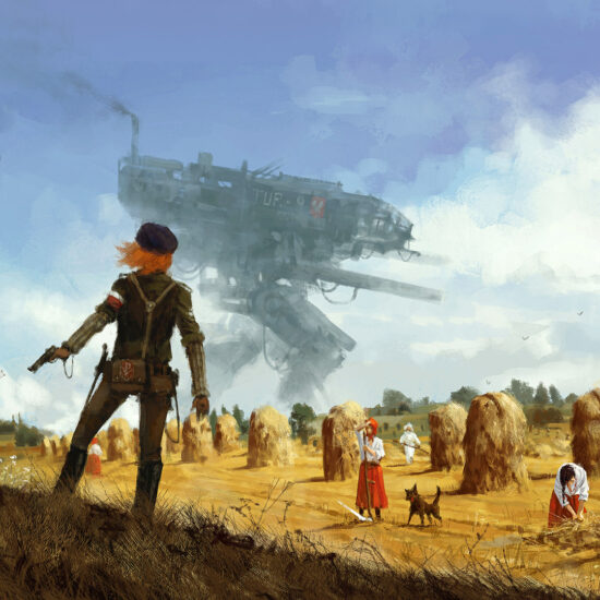 "Iron Harvest" autorstwa Jakuba Różalskiego - sceny z uniwersum gry w połączeniu z elementami science fiction.