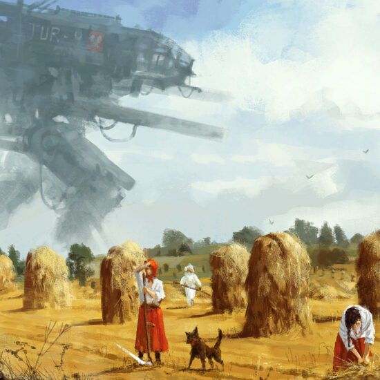 "Iron Harvest" by Jakub Różalski – scenes from the game universe combined with elements of science fiction.