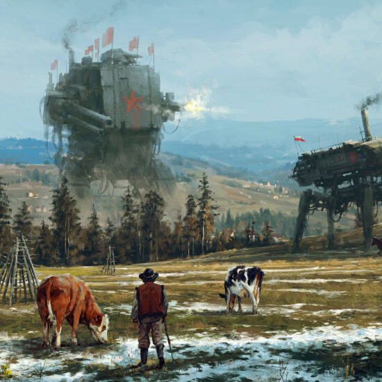 "1920 - Thaw" by Jakub Różalski – a fusion of the countryside with an industrial future.