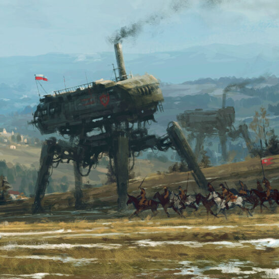 "1920 - Thaw" by Jakub Różalski – a fusion of the countryside with an industrial future.